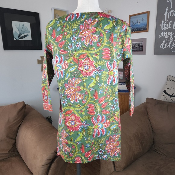 Exclusively for Signals Women's Cotton Sharkbite Boho Tunic Top Size Medium - Picture 3 of 4